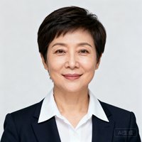 佛山南海新辉铝型材有限公司副总经理张敏的头像照片，一位短发干练的四十岁女性管理者，穿着白色衬衫外套深色西装，表情自信从容
